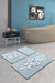 Bella Mavi 3lü Set Akrilik Banyo Halısı, Kaymaz Taban, Yıkanabilir Bonvagon