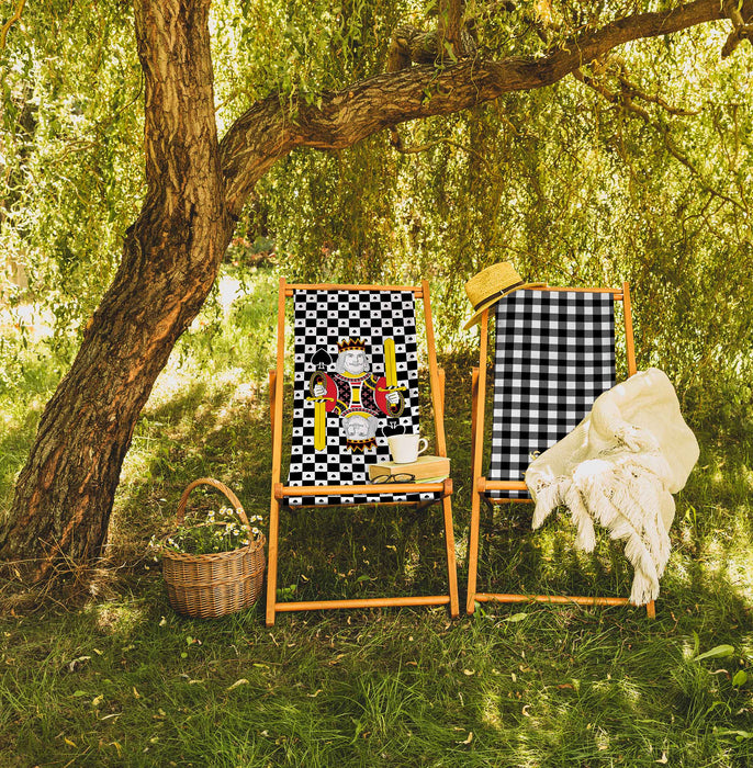 Black & White Katlanabilir Şezlong Katlanır Ahşap Lounge Chair Bonvagon