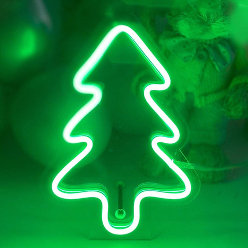 Masaüstü Çam Ağacı Neon Led Işıklı Tablo Bonvagon