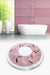 Pink Donut Yuvarlak Akrilik Banyo Halısı, Kaymaz Taban, Yıkanabilir Bonvagon