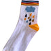 Yağmur Bulutu Desenli Beyaz Sarı Renkli Çorap 36-41 Bonvagon
