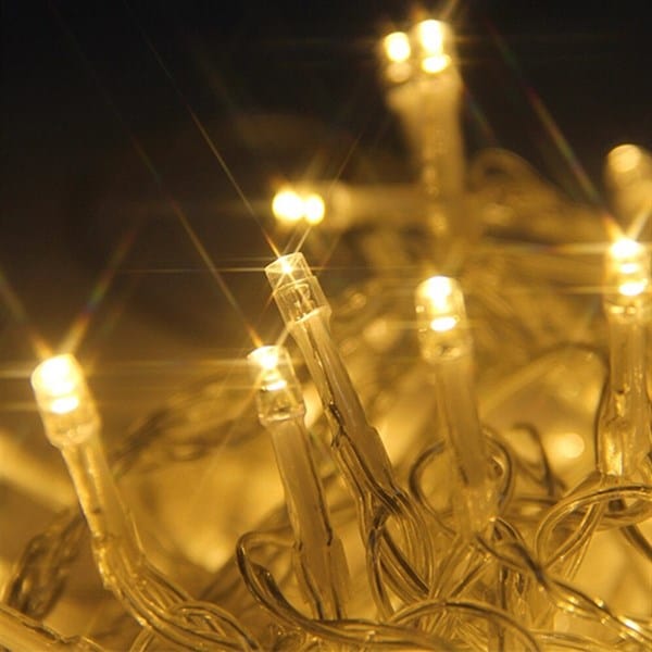 10 Metre 100 Ledli 8 Fonksiyonlu Dekoratif Lambader Sarı Lamba Bonvagon