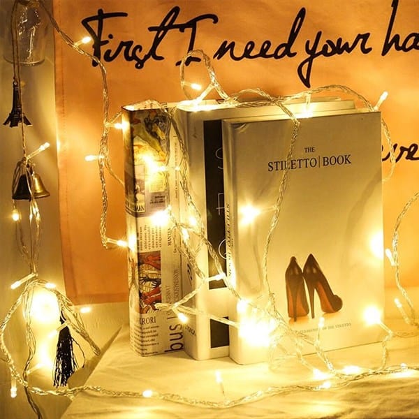 10 Metre 100 Ledli 8 Fonksiyonlu Dekoratif Lambader Sarı Lamba Bonvagon