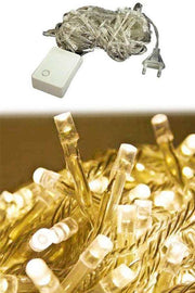 10 Metre 100 Ledli 8 Fonksiyonlu Dekoratif Lambader Sarı Lamba Bonvagon