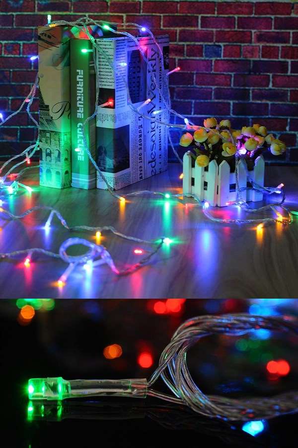 10 Metre 100 Ledli 8 Fonksiyonlu Karışık Renkli RGB Led Lamba Bonvagon