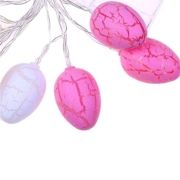10lu Renkli Yumurta Şeklinde Dekoratif Dolama Led Aydınlatma Bonvagon