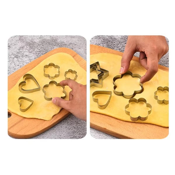 12 Adet Paslanmaz Çelik Kurabiye Kalıbı Seti Bonvagon