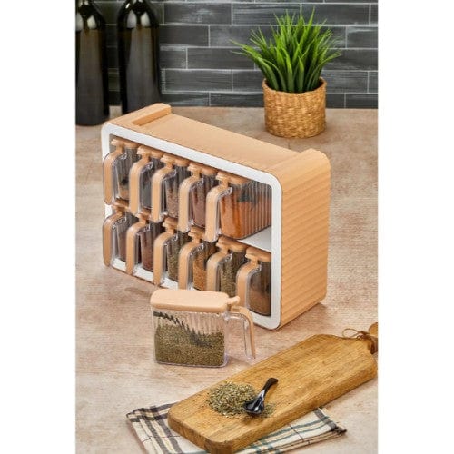 12'li Standlı Kaşıklı Baharatlık Seti Bonvagon