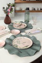 12 Parça Kahvaltı Takımı - Pink Woods 6 Kişilik Bonvagon