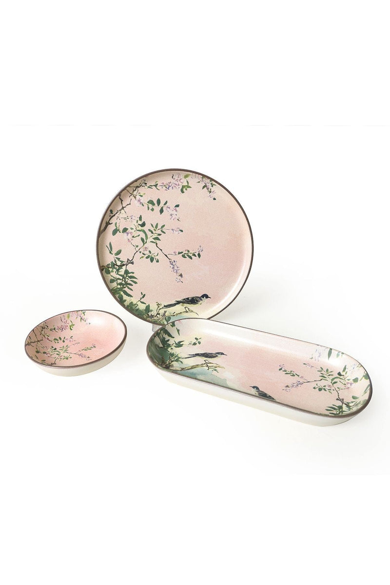 12 Parça Kahvaltı Takımı - Pink Woods 6 Kişilik Bonvagon