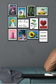 12 Parça Modern Tarzda Sanatsal Mdf Ahşap Tablo Seti Bonvagon