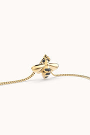 18 Ayar Altın Kaplama Arı Kolye 36-43cm Bonvagon