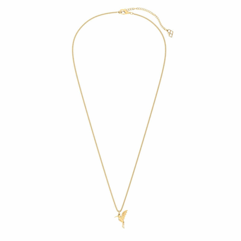 18 Ayar Altın Kaplama Humming Bird Kolye 36-43cm Bonvagon