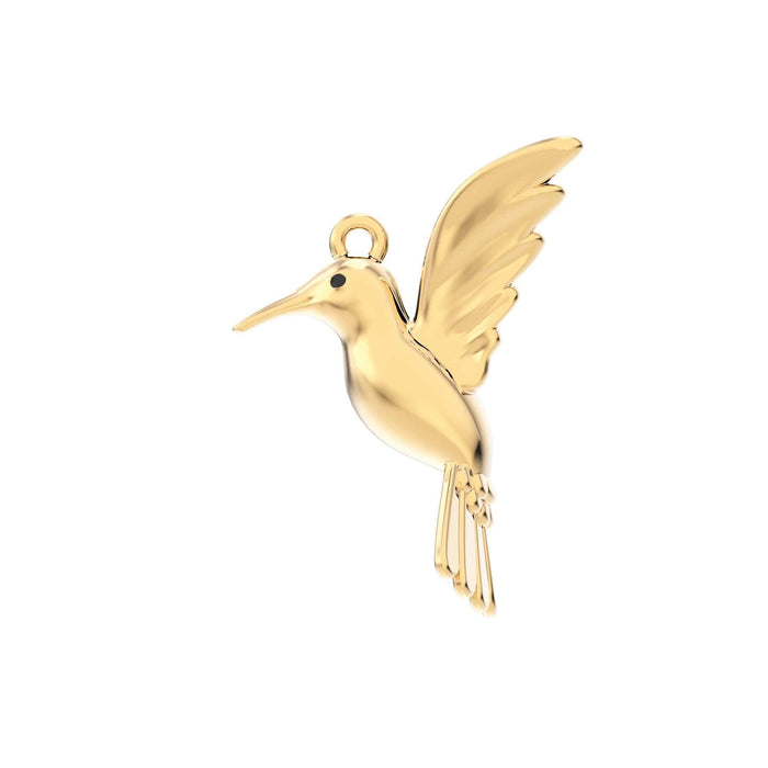 18 Ayar Altın Kaplama Humming Bird Kolye 36-43cm Bonvagon