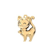 18 Ayar Altın Kaplama Kedicik Kolye 36-43cm Bonvagon
