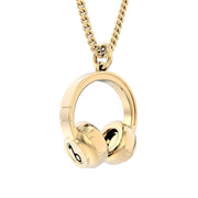 18 Ayar Altın Kaplama Kulaklık Kolye 36-43cm Bonvagon