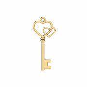 18 Ayar Altın Kaplama Love Key Kolye 36-43cm