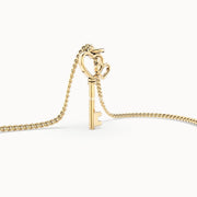 18 Ayar Altın Kaplama Love Key Kolye 36-43cm Bonvagon