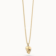 18 Ayar Altın Kaplama Skull Kolye 36-43cm
