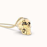 18 Ayar Altın Kaplama Skull Kolye 36-43cm Bonvagon