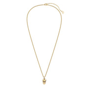 18 Ayar Altın Kaplama Skull Kolye 36-43cm Bonvagon