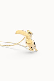 18 Ayar Altın Kaplama Tukan Kolye 36-43cm Bonvagon