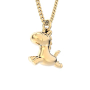 18 Ayar Altın Kaplama Uçan Unicorn Kolye 36-43cm Bonvagon