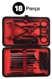 18 Parça Çanta Tipi Manikür Pedikür Tırnak Bakım Seti Bonvagon