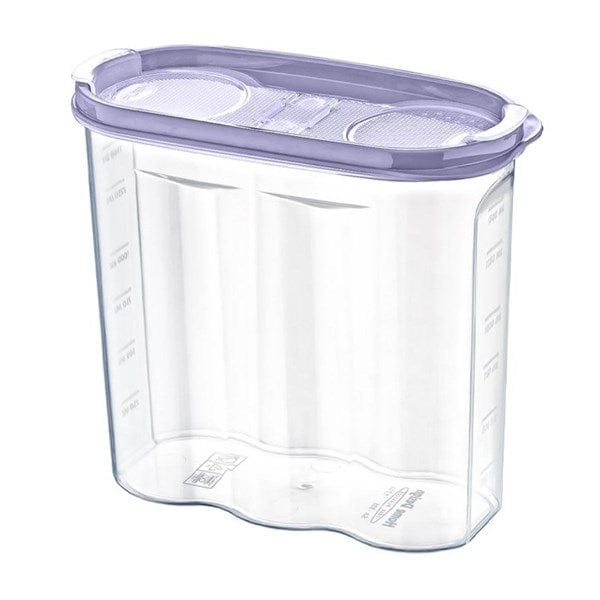 2 Kapaklı Ölçekli Erzak Kuru Gıda Saklama Kutusu Kabı - 1,7 Litre Bonvagon