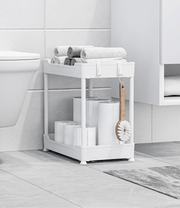 2 Katlı Evye Altı Düzenleyici Raf Beyaz Bonvagon