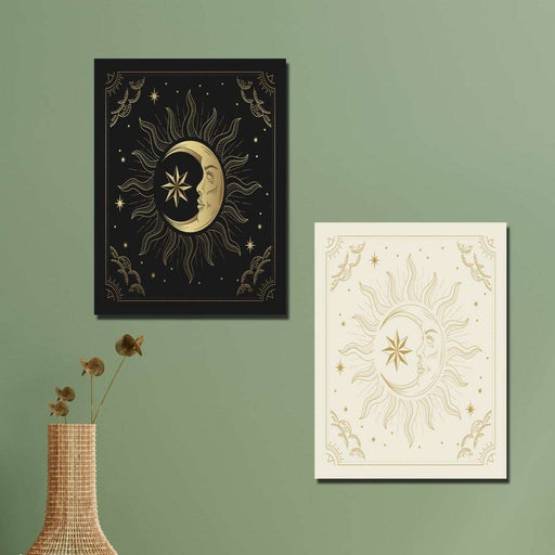 2 Parça Ay Ahşap Tablo Seti Bonvagon