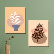 2 Parça Bohem Tarzı Sanatsal Ahşap Tablo Seti Bonvagon