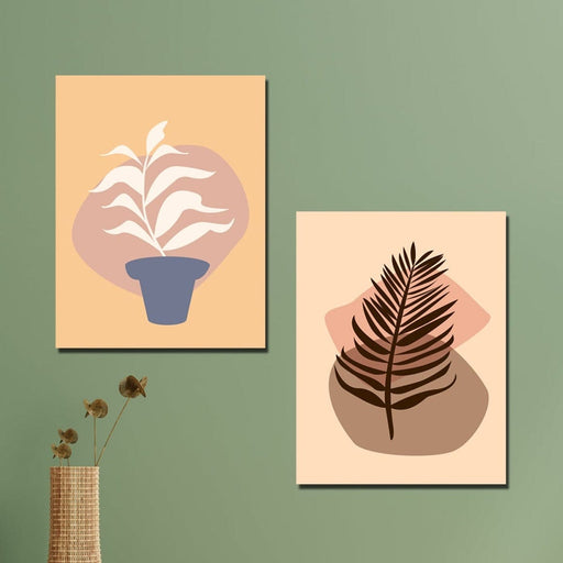 2 Parça Bohem Tarzı Sanatsal Ahşap Tablo Seti Bonvagon