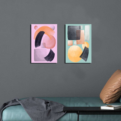 2 Parça Sanatsal Ahşap Tablo Seti Bonvagon