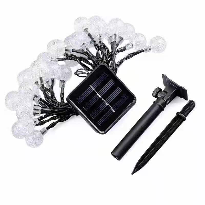 20 Ledli Ampul Solar Güneş Enerjlli Zincir Aydınlatma LED Lamba 5m 7 Mod 20W Bonvagon