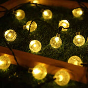 20 Ledli Ampul Solar Güneş Enerjlli Zincir Aydınlatma LED Lamba 5m 7 Mod 20W Bonvagon