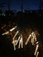 20 Ledli Tüp Şeklinde Solar Güneş Enerjlli Zincir Aydınlatma LED Lamba 5m 7 Mod 20W Bonvagon