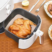 200 Adet Air Fryer Pişirme Kağıdı Tek Kullanımlık Pişirme Kağıdı Delikli Kare Model Bonvagon