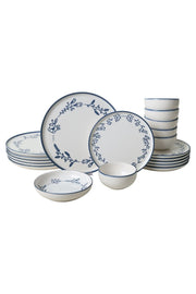 24 Parça Blue Bloom Yemek Takımı 6 Kişilik Bonvagon