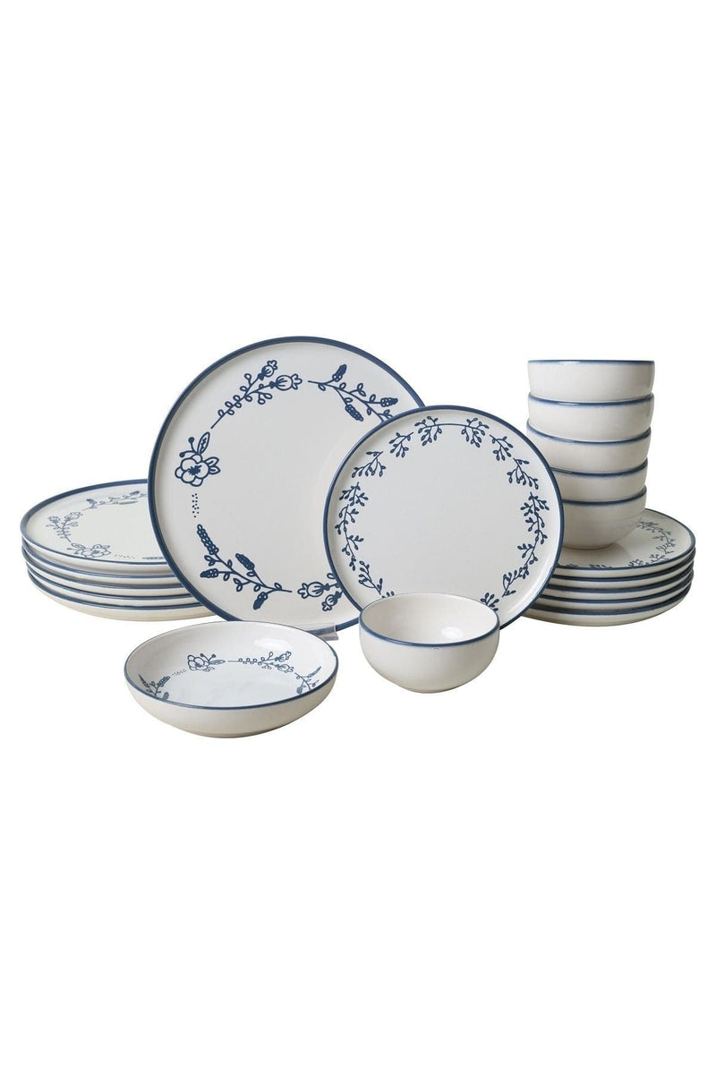 24 Parça Blue Bloom Yemek Takımı 6 Kişilik Bonvagon