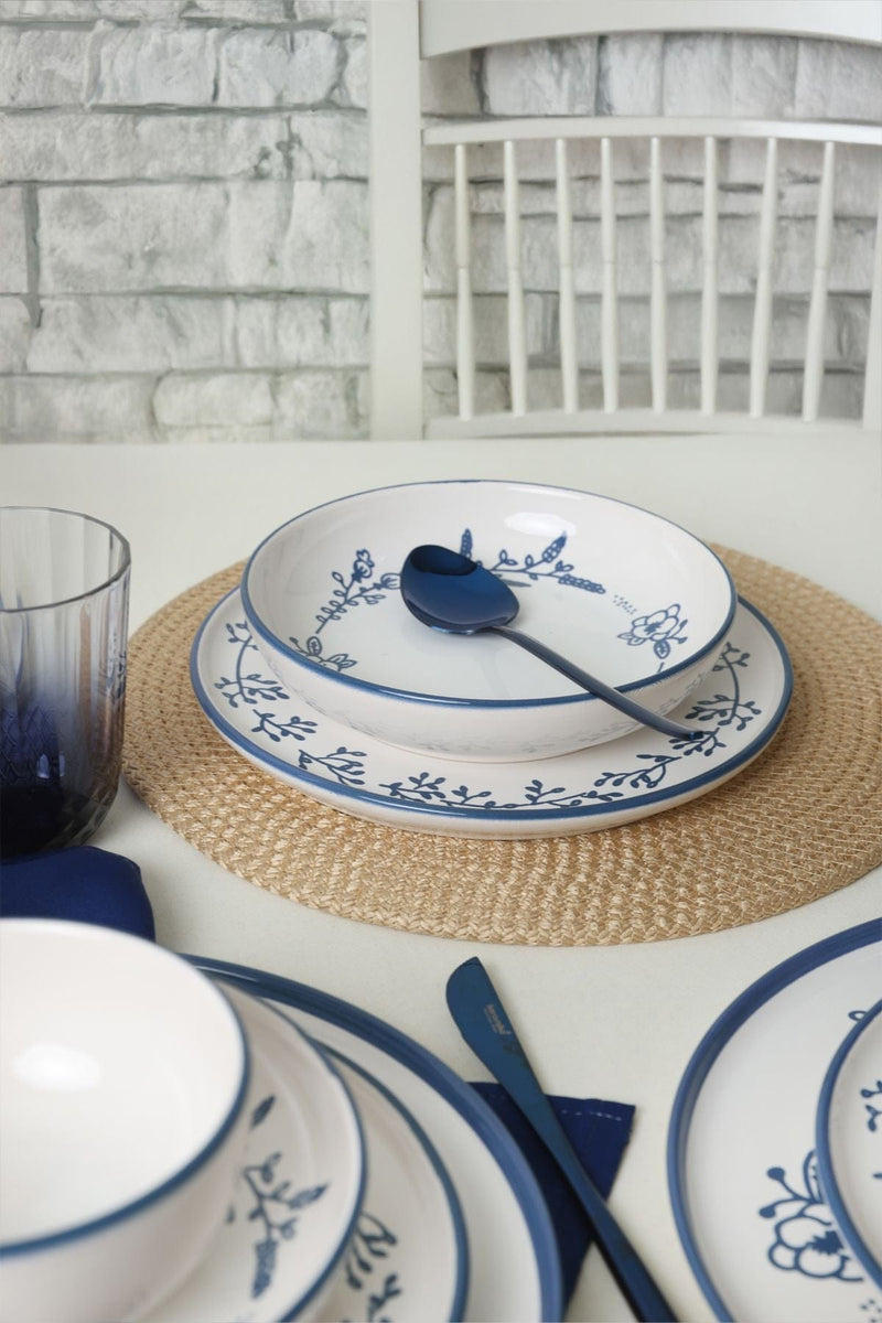 24 Parça Blue Bloom Yemek Takımı 6 Kişilik Bonvagon