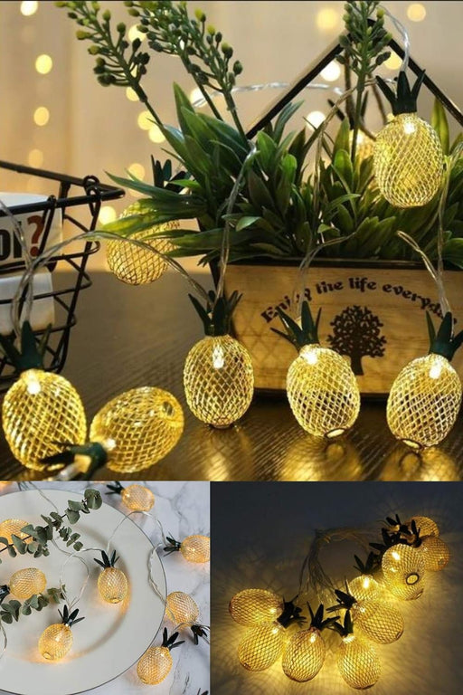 2m 10 Led 2 Kademeli Ananas Led Işık Pilli Bonvagon