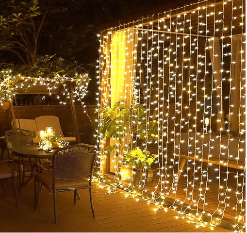 2x2 Metre Perde Led Sarı Işık Bonvagon