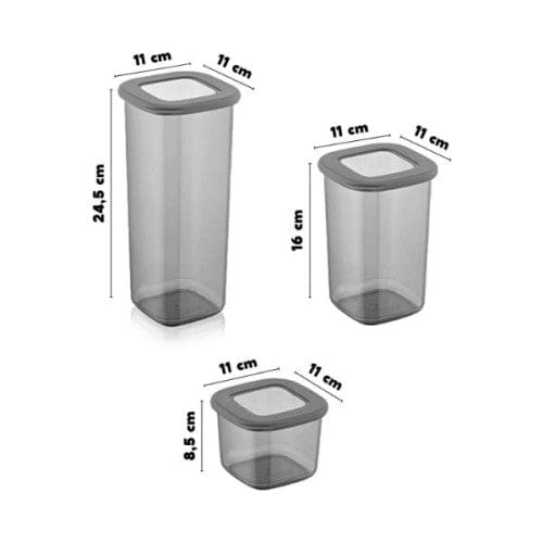 3 Boy Erzak Saklama Kabı Bonvagon