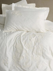 3 D Nakışlı çift Kişilik Saten Nevresim Takımı Chic Ekru Bonvagon