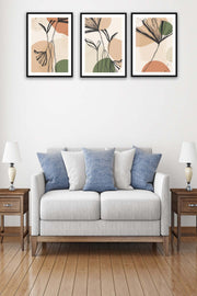 3 Parça Artline Çiçek Tasarım Uv Baskı Mdf Tablo Seti Bonvagon