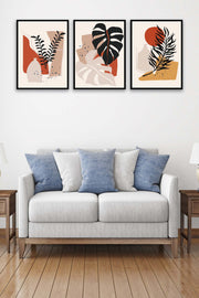 3 Parça Bohem Tarzda Sanatsal Tablo Seti Bonvagon