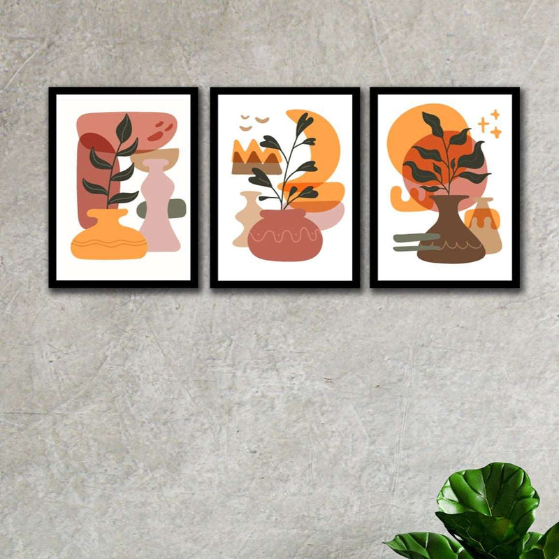 3 Parça Bohem Tarzda Tablo Seti Bonvagon