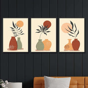 3 Parça Bohem Tarzı Sanatsal Ahşap Tablo Seti Bonvagon