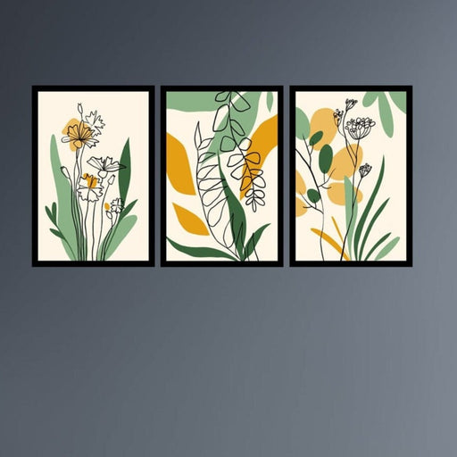 3 Parça Bohem Tarzı Sanatsal Mdf Ahşap Tablo Seti Bonvagon